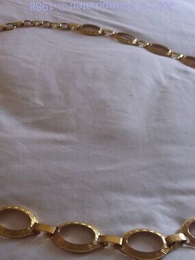 Retro Open Oval-Link Style Metal Designer Fashion Belt
